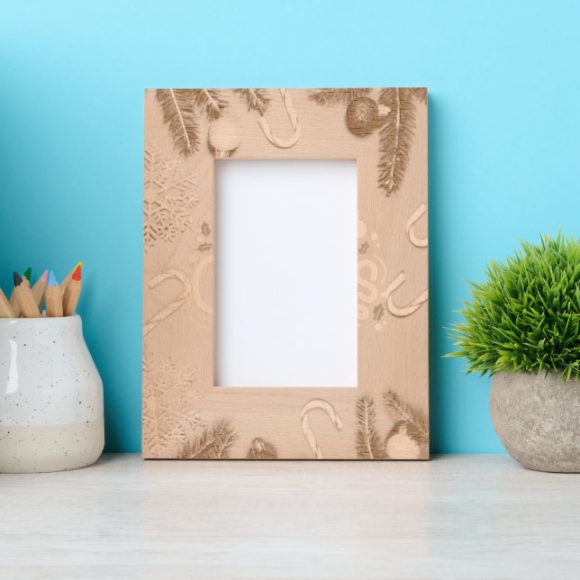 Custom 4" x 6" Portrait, FrameStyle: natürlich Geätzte Rahmen (Vorderseite)