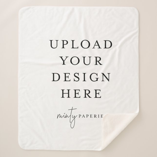 Custom 50" x 60" Sherpa Blanket, Medium Sherpadecke (Vorderseite)