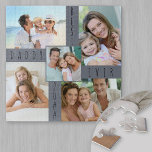 Custom 5 Foto Collage Best Daddy Ever Square<br><div class="desc">Benutzerdefiniertes Foto Rätsel für den besten Vater aller Zeiten. Das Design ist mit "bester Papa je [Jahr]" in mageren Schriftart Typografie geschrieben und Sie können das Jahr anpassen und auch Papa zu Papa oder Papa bearbeiten, falls erforderlich. Die Fotovorlage erstellt automatisch die Collage des Fotos mit den Bildern, die in...</div>