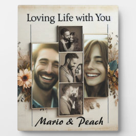 Custom 5 Foto Collage Tabletop Plaque Fotoplatte