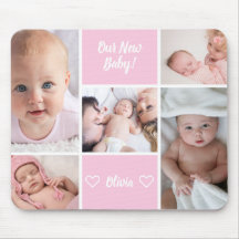 Custom 5 Foto von New Baby Girl Pink