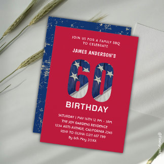 Custom 60. Geburtstag Familie GRILLEN Party 4. Jul Einladung