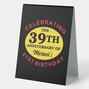 Custom 60. Geburtstag Spaß Tischaufsteller