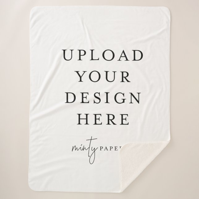 Custom 60" x 80" Sherpa Blanket, Large Sherpadecke (Vorderseite)