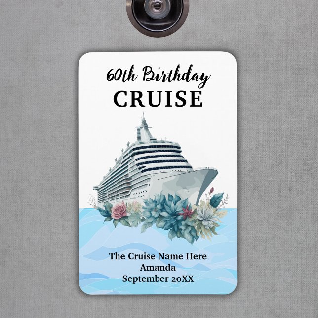 Custom 60th Birthday Cruise Cabin Door Magnet (Custom 60th Birthday Cruise Cabin Door Magnet
)