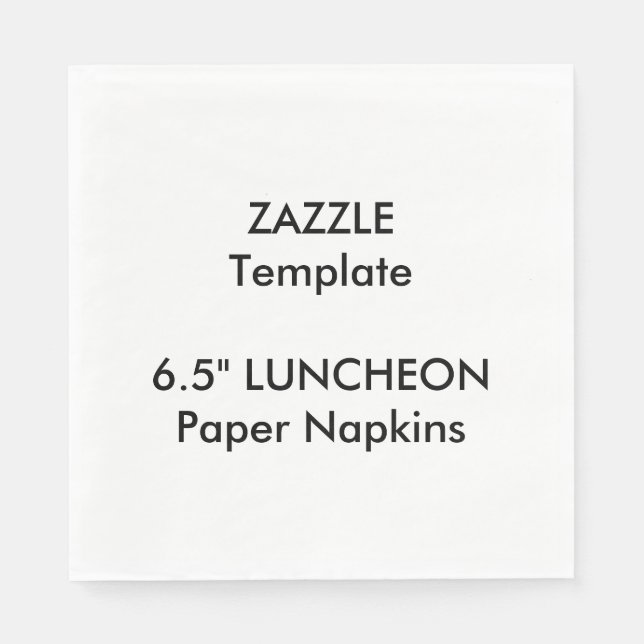 Custom 6.5" LUNCHEON Disposable Paper Napkins Serviette (Vorderseite)