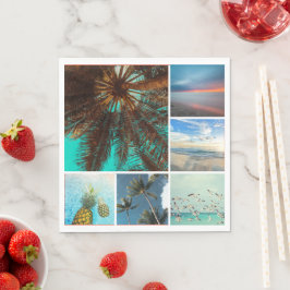Custom 6 Foto Collage Personalisiert Paper Napkin Serviette
