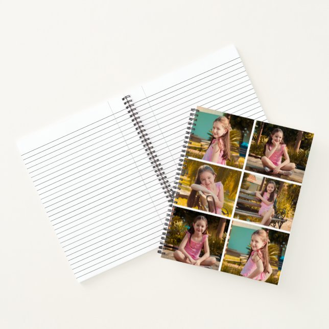 Custom 6 Foto Collage Spirale Notebook Notizbuch (Innenseite)