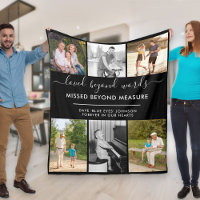 Custom 6 Foto Loved Beyond Words Black