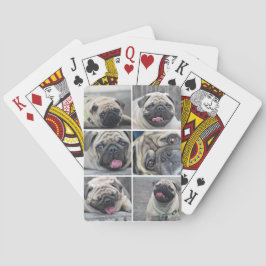 Custom 6 Fotos sammeln Hundeliebhaber Spielkarten