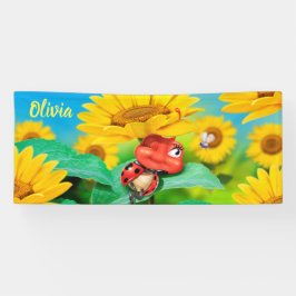 Custom 6' x 2.5' Schlampe Ladybug Vinyl Banner. Banner