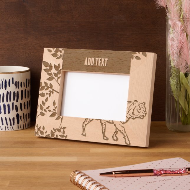 Custom 6" x 4" Landschaft, FrameStyle: Natural Eng Geätzte Rahmen (Links)