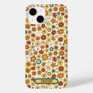 Custom 70er Retro Blume Groovy Muster, Groovy Case-Mate iPhone 14 Hülle