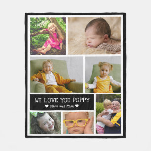 Custom 7 FotoCollage Wir Liebe Sie Poppen Fleecedecke