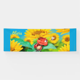 Custom 8' x 2,5' sleepy Ladybug Vinyl Banner