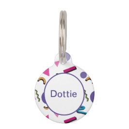 Custom 90s Shapes Pet ID-Tag Haustiermarke