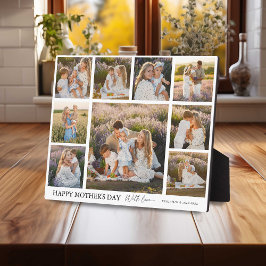 Custom 9 Foto Grid Happy Mother Day Keepake Fotoplatte