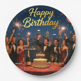 Custom 9" Round Birthday Dinner Teller