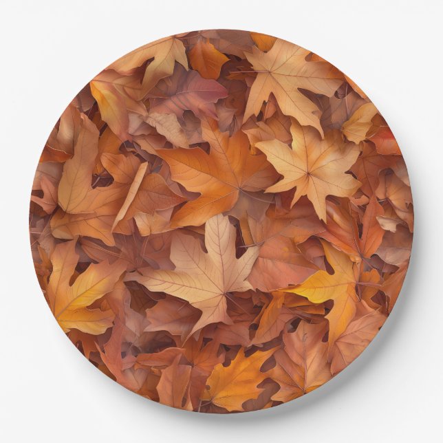 Custom 9" Round Erntedank Teller (Vorderseite)