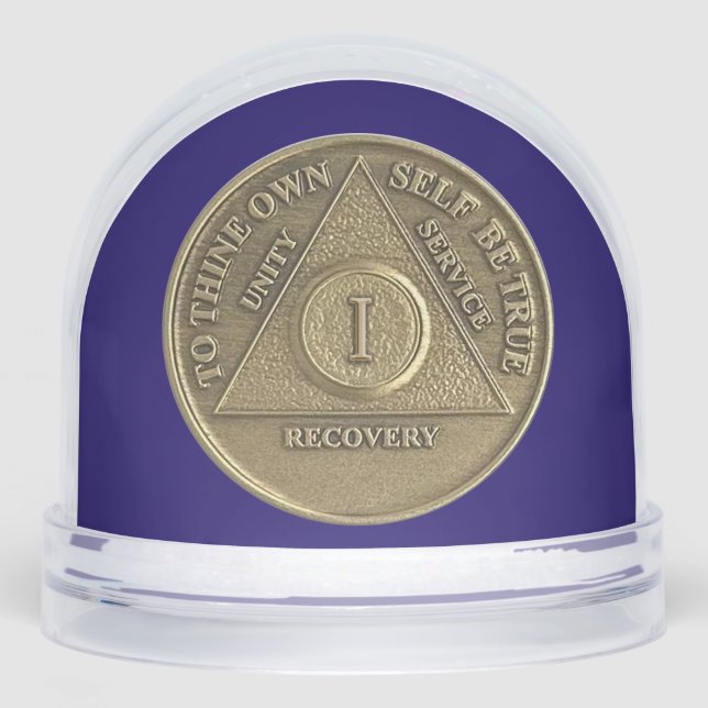 CUSTOM A Miracle Happé et 1 an Sober AA Coin (Avant)