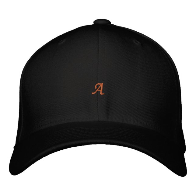 Custom "A" Monogram Zapf Chancery Schriftart-Hat Bestickte Baseballkappe (Vorderseite)
