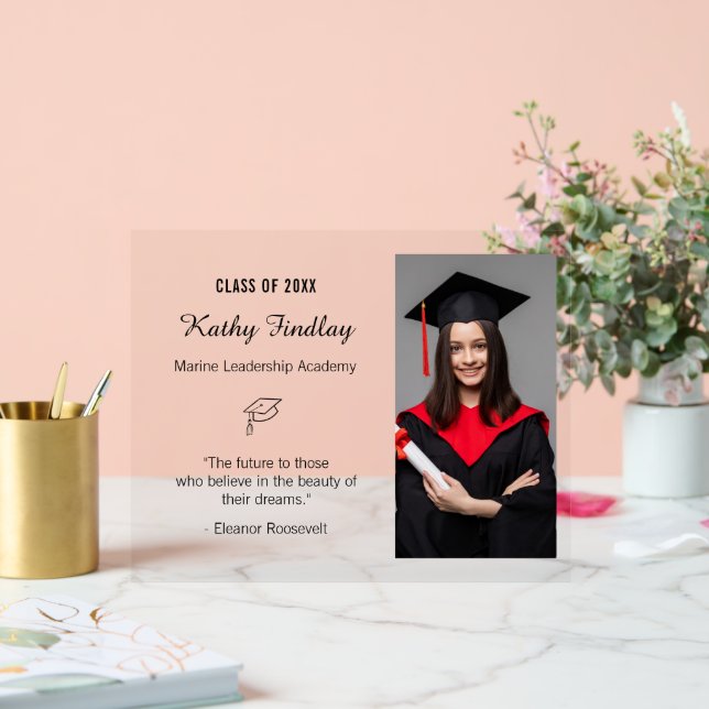 Custom Abschluss Class of 2025 New Graduate Gift Acrylschild (Hochzeit)