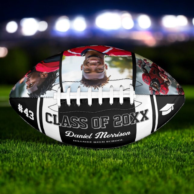 Custom Abschluss Class of Senior 3 Foto Football (Von Creator hochgeladen)