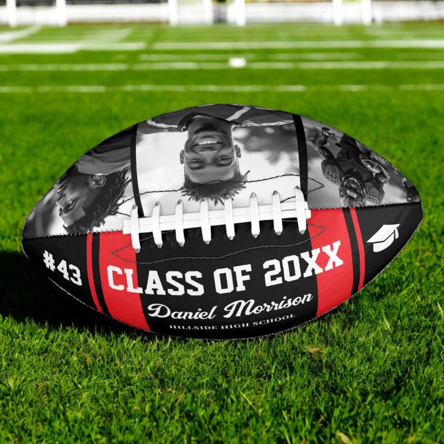 Custom Abschluss Class of Senior 3 Foto Football (Von Creator hochgeladen)