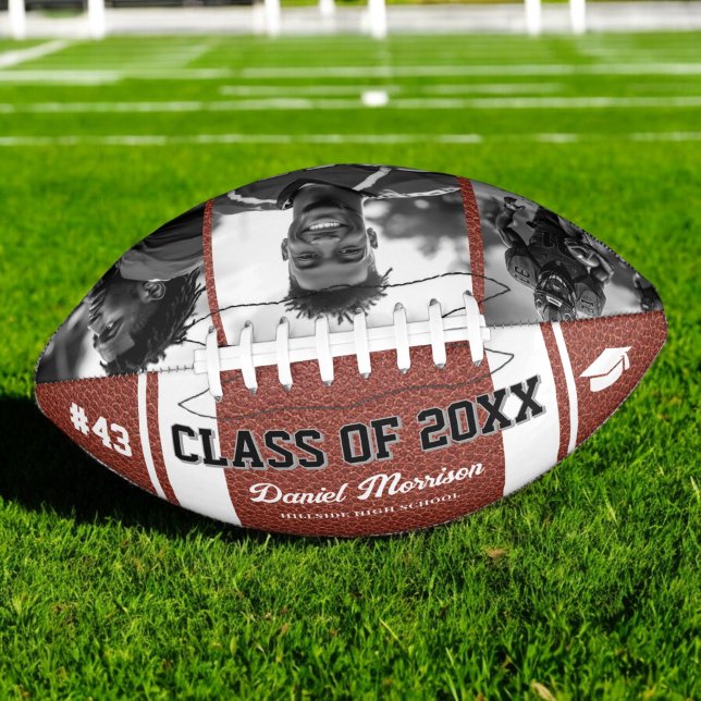 Custom Abschluss Class of Senior 3 Foto Football (Von Creator hochgeladen)