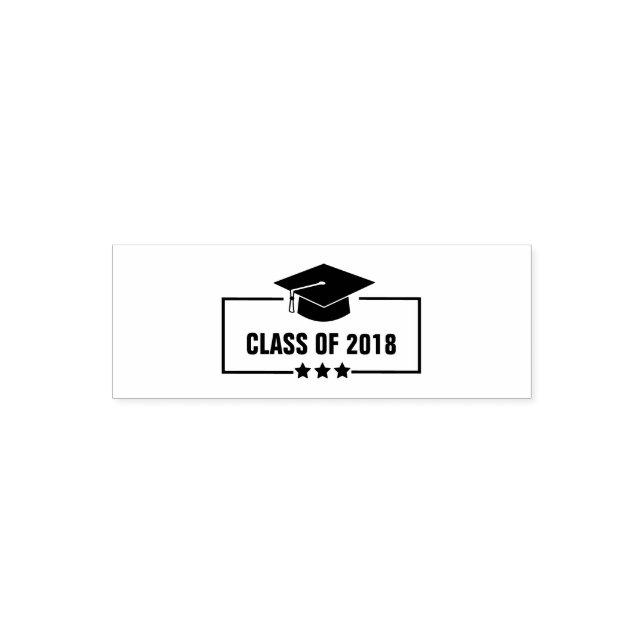 Custom Abschluss Class of Year Graduate Cap Stars Permastempel (Design)