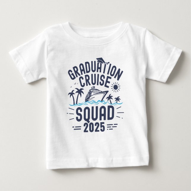 Custom Abschluss Cruise Squad Grad Trip Group Baby T-shirt (Vorderseite)