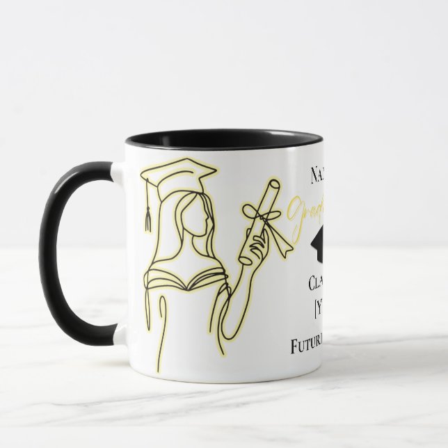 Custom Abschluss Tasse - Ihr perfektes Geschenk (Links)