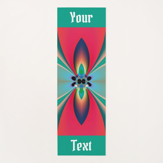 Custom Abstract Art Funky Flower Yogamatte (Vorderseite)