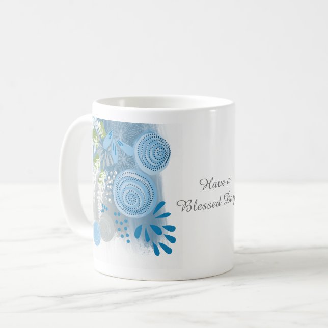 Custom Abstrakt Floral Kaffeetasse (Vorderseite Links)