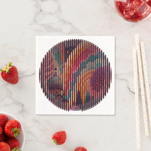 Custom Abstrakt Round Art Paper Napkins Serviette