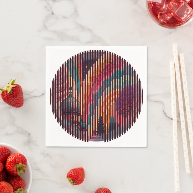 Custom Abstrakt Round Art Paper Napkins Serviette (Beispiel)
