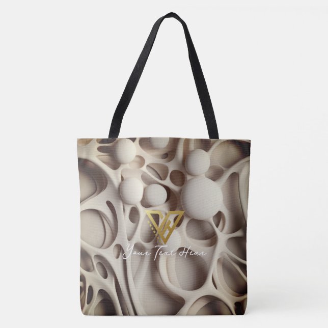 Custom: Abstrakte Latte Art Personalisierte Tasche (Vorderseite)