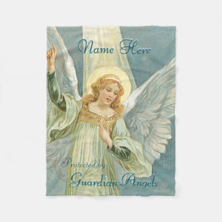 Custom Add Name Guardian Angel Blanket Fleecedecke