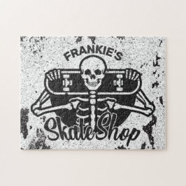 Custom ADD NAME Skull Skateboard Skate Shop