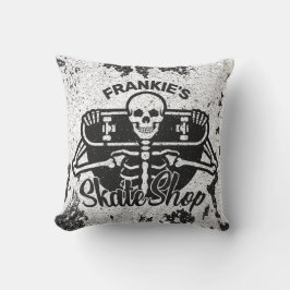 Custom ADD NAME Skull Skateboard Skate Shop Kissen
