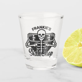 Custom ADD NAME Skull Skateboard Skate Shop Schnapsglas