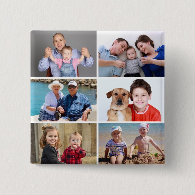 Custom Add Your Own 6 Foto von Personalized Button (Vorderseite)