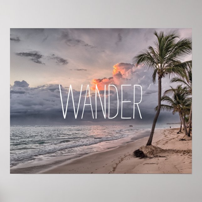 Custom add your travel photo personalized wander   poster (Vorne)
