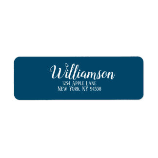 Custom Address Labels Navy Wedding