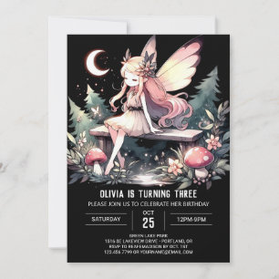 Custom Adorable Fairy Birthday Einladung