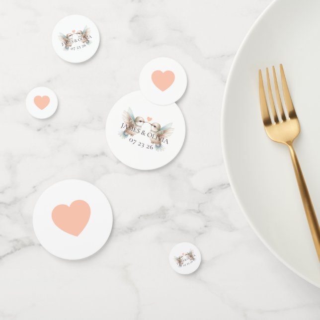 Custom Adorable Hummingbird Wedding Table Confetti Konfetti (Gruppe)