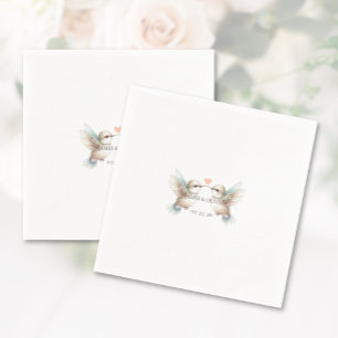 Custom Adorable Wedding Serviette