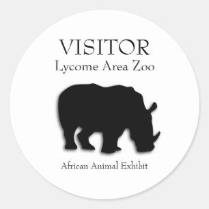 Custom African Rhinoceros Stickers