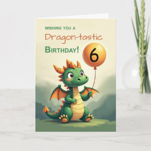 Custom Age Birthday Niedlich Dragon Holloon Karte