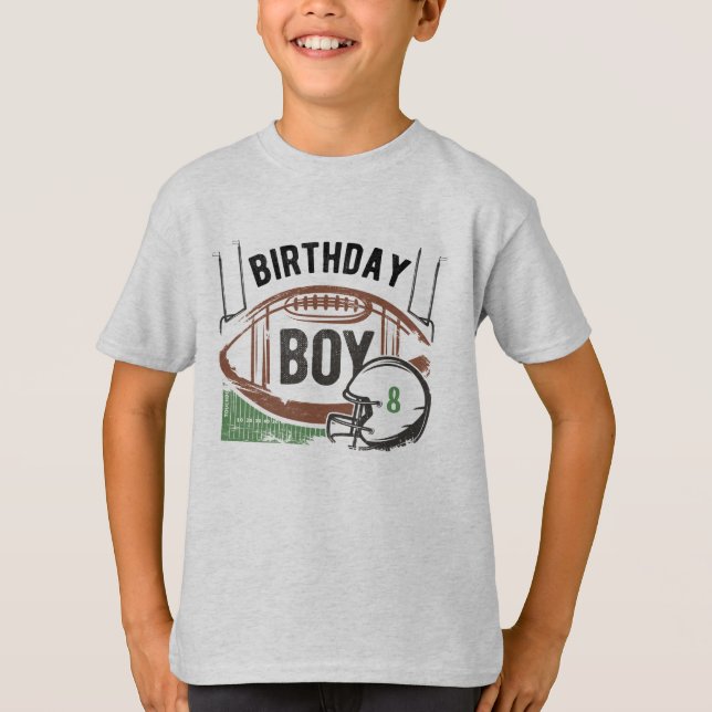 Custom Age Football Birthday Kleinkind T - Shirt (Vorderseite)